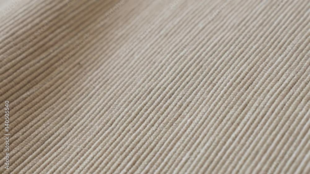  Fine cotton topper detailed surface and gathers slow pan 4K 2160p 30fps UltraHD footage - Table runner close-up texture