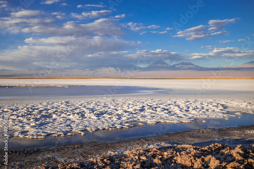 Laguna Tebinquinche landscape in San Pedro de Atacama, Chile photo