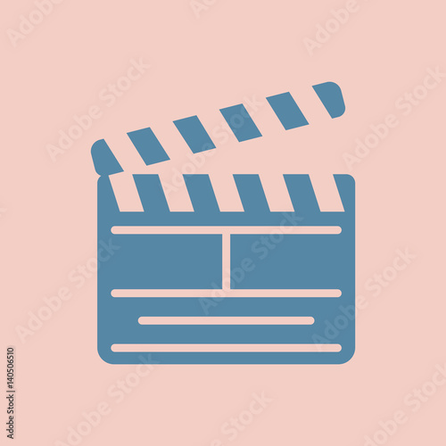 producer clapperboard Vector illustration in flat style Director movie clapperboard