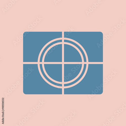 cinema film frame Vector illustration in flat style movie film strip and focusing screen