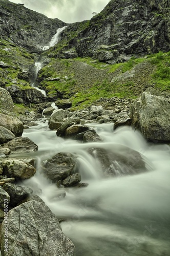 Waterfall in Trollstigen, Norway 2013