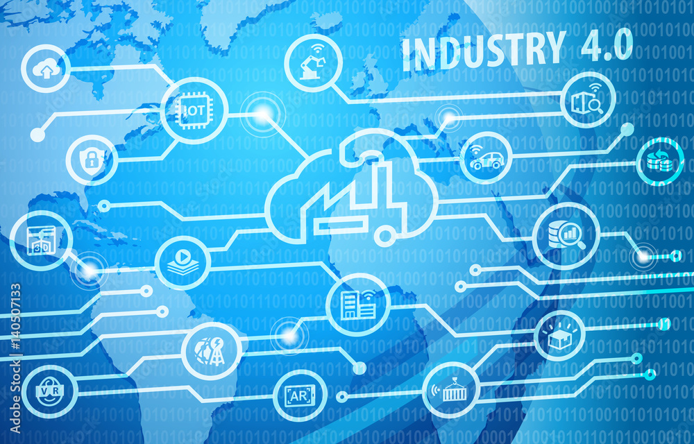 Industry 4.0 Background Stock Illustration Adobe Stock