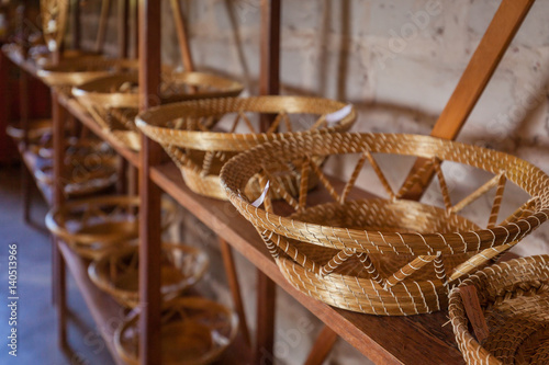 JALAPAO, BRAZIL - JANUARY 2017 - Craft store of products of typical Capim Dourado on january 6th, 2017. Mumbuca Community, Jalapao State Park, Tocantins, Brazil.