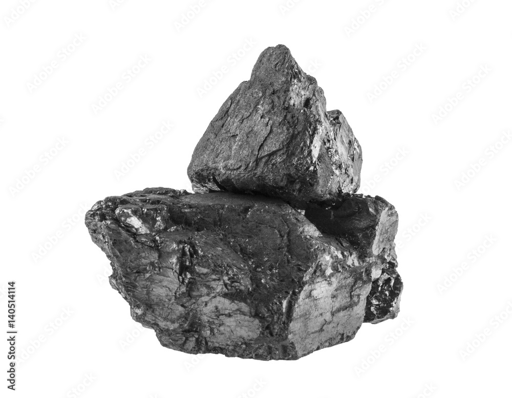 Coal isolated on white background Coal isolated on white background