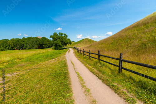 Gamla Uppsala, area rich in archaeological remains, Sweden 