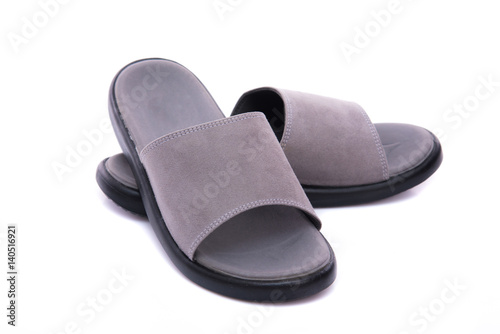 Grey leather sandal