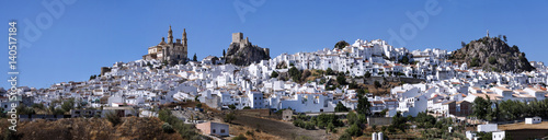 Overview of the town of Olvera, in the province of Cadiz, Spain