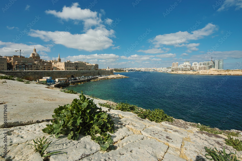 Panorama view on the Valletta city