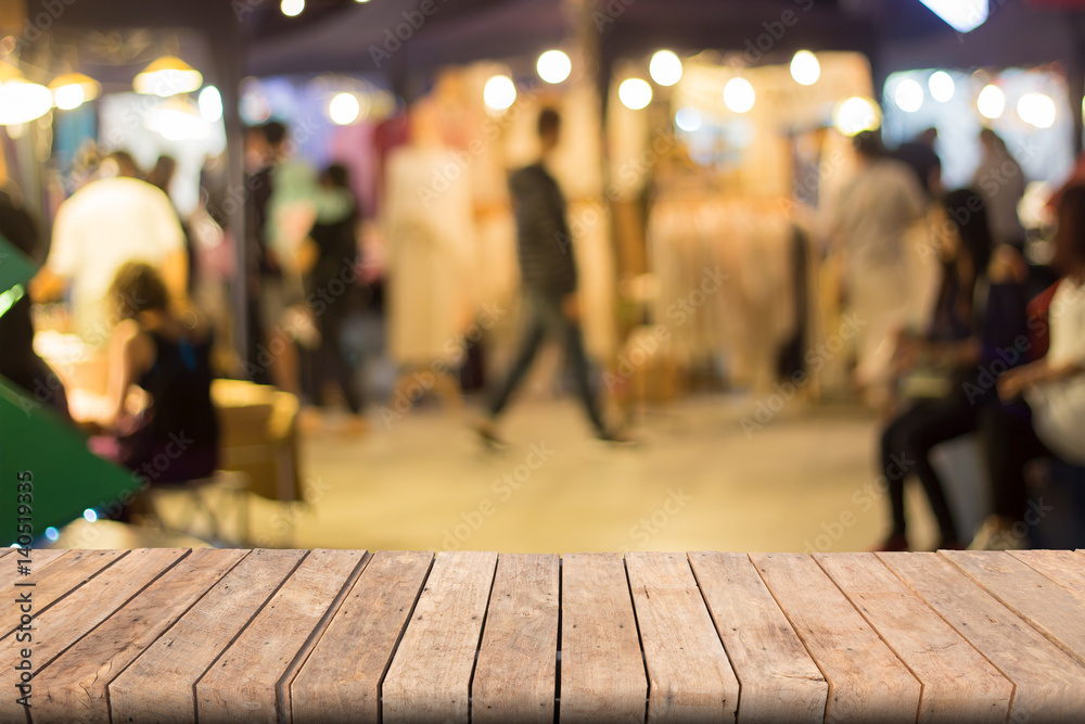 Shop on night maket blurred bokeh background Shop on night maket blurred bokeh background