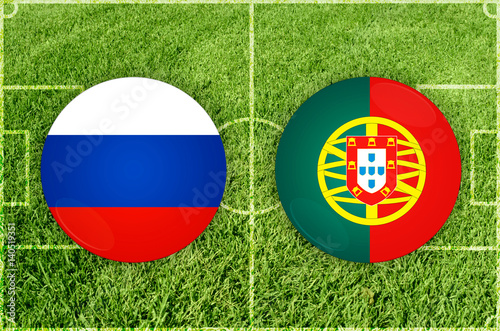 Russia vs Portugal football match