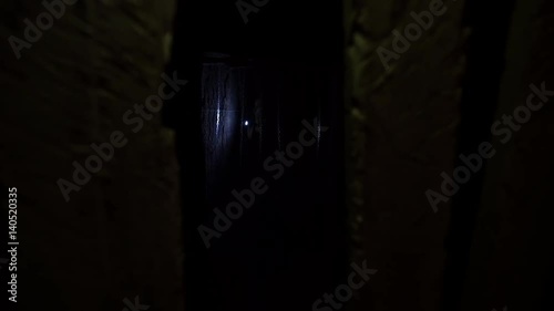 Man silhouette in an abandoned room