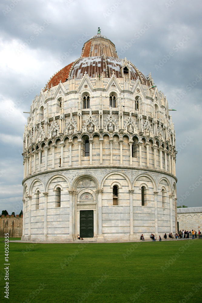 Baptistry at the Cathedral in Pisa, Italy.