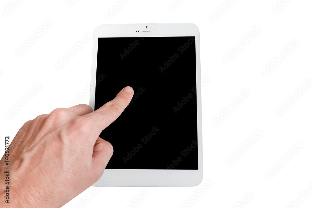 tablet pc isolated over white background.