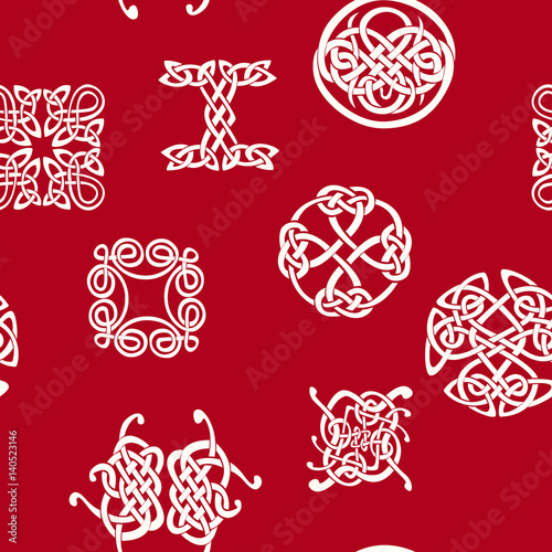seamless pattern with Celtic art and ethnic ornaments for your design