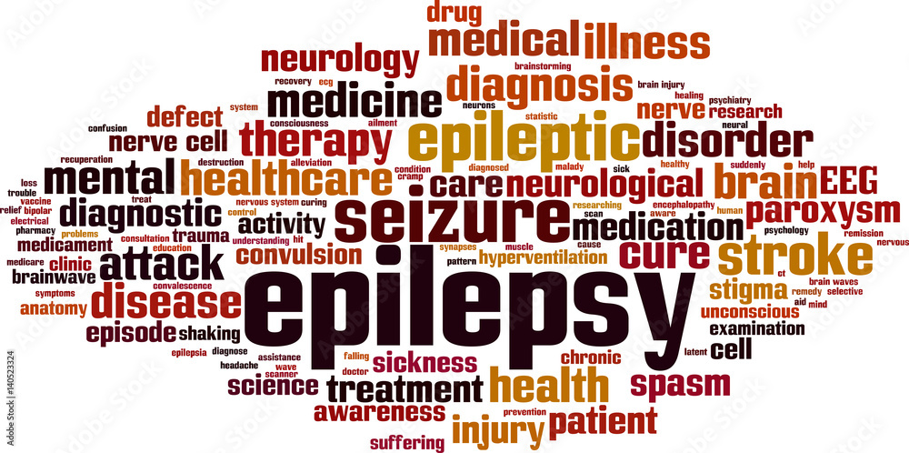 Obraz premium Epilepsy word cloud