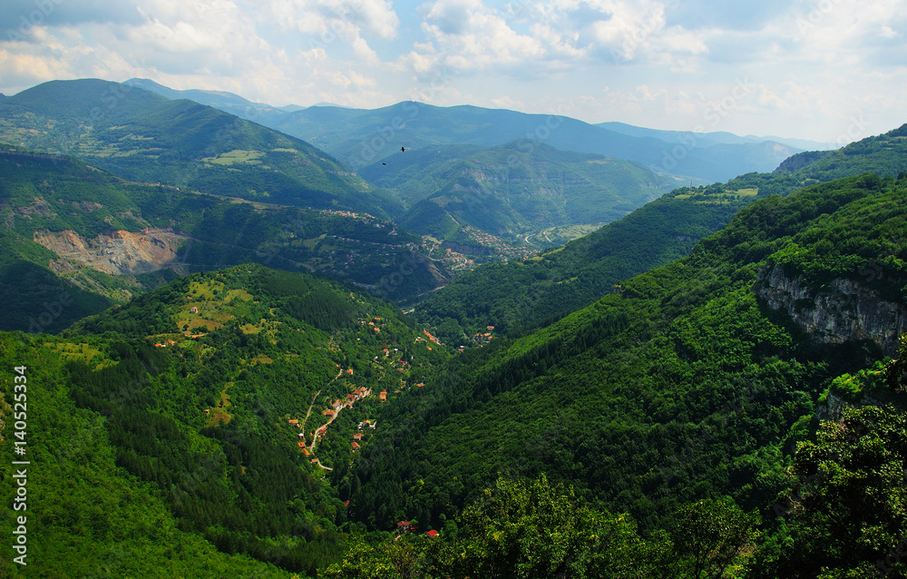 View of the Iskar gorge in the Balkan Mountain range close to Tserovo, Bulgaria