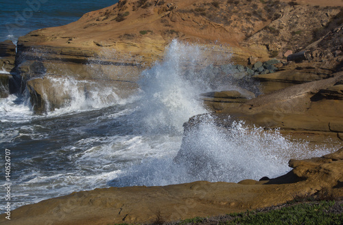Fototapeta Naklejka Na Ścianę i Meble -  Waves at the Cliffs