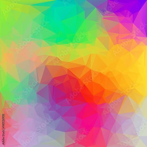Colorful geometric background with triangular & polygonal shapes and vibrant stylish color tones.