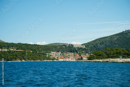 Beautiful seascape, Hvar and Split Channel. Traveling, yachting, vacation concept. © Acronym