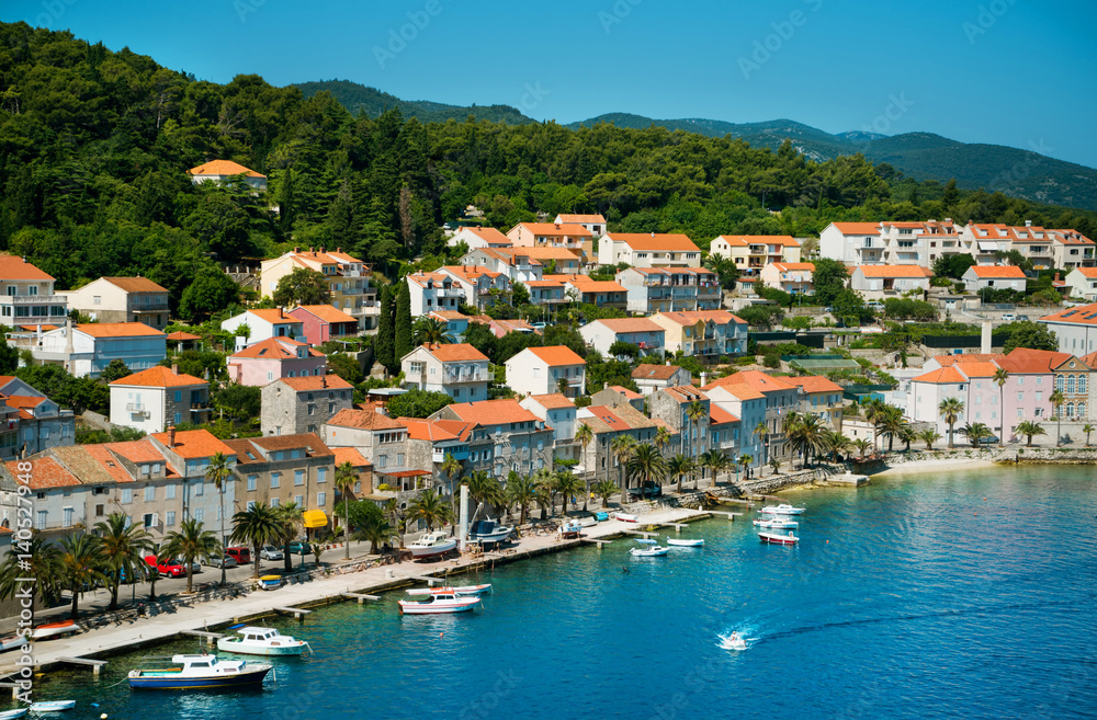 Beautiful seascape of Croatia. Traveling, yachting, vacation concept.