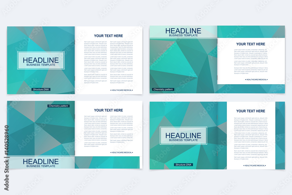 Business brochure design template. Vector flyer layout, abstract colorful polygonal background, modern stylish design triangle for magazine, leaflet, cover, poster.