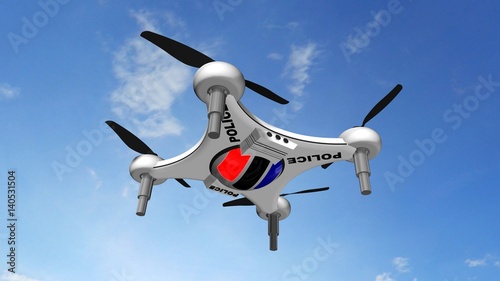 Police Drone Quadrocopter - Autonomous traffic monitoring