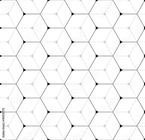 Vector seamless pattern. Modern stylish texture. Repeated geometric pattern. A lattice of hexagonal cells.
