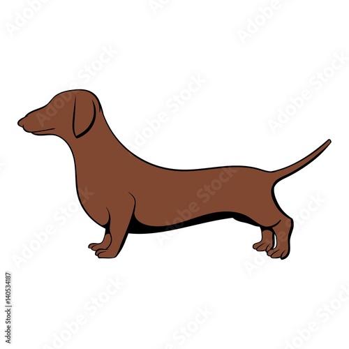 Dachshund icon cartoon