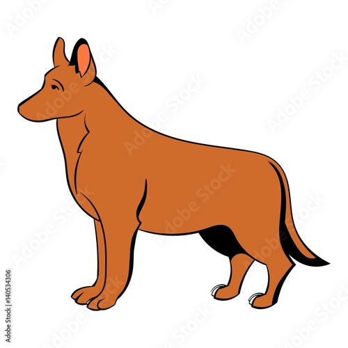 German Shepherd dog icon cartoon