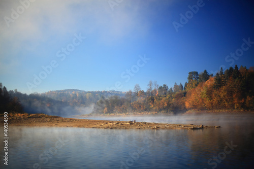 Solina Lake - beautiful autumn landscape