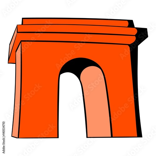 Triumphal arch, Paris icon cartoon photo
