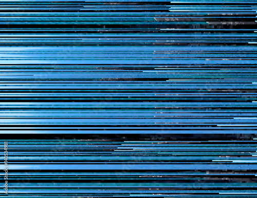 Modern glitched background illustration. Random signal error. Corrupted digital image. Array of collapsing data. Abstract contemporary print made of distorted colorful pixels. Element of design.