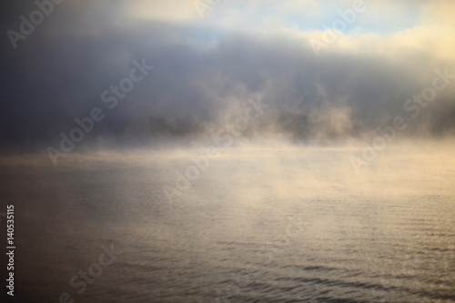Fototapeta Naklejka Na Ścianę i Meble -  Solina Lake; Bieszczady; break of day