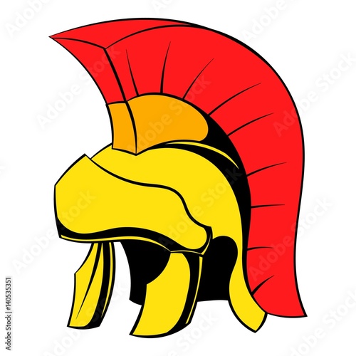 Roman legionary helmet icon cartoon