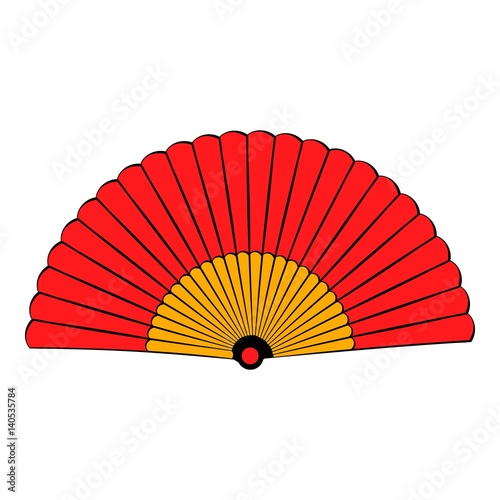 Spanish fan icon cartoon