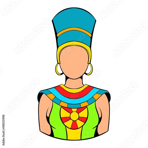 Queen of Egypt icon cartoon