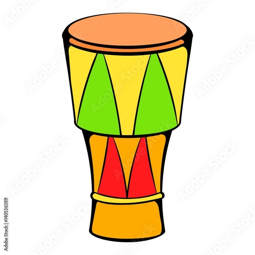 Atabaque musical instrument icon cartoon
