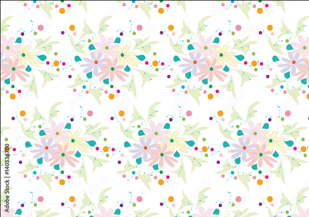 pattern with colorful flowers pattern with colorful flowers