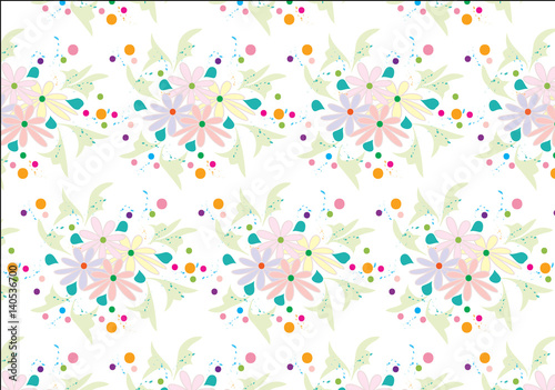 pattern with colorful flowers 