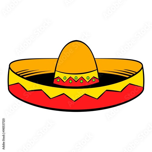 Sombrero icon cartoon