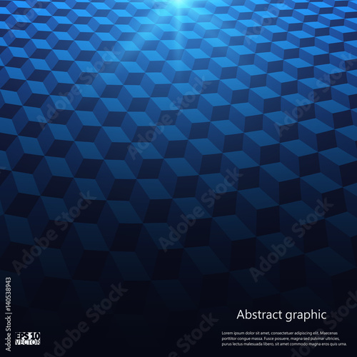 Abstract perspective background with cubes