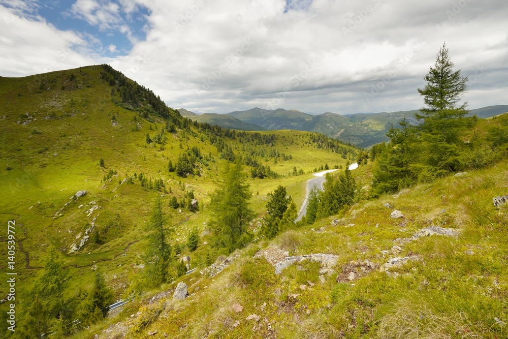 Nockalm high alpine road, Carinthia, Austria, 9 July 2016