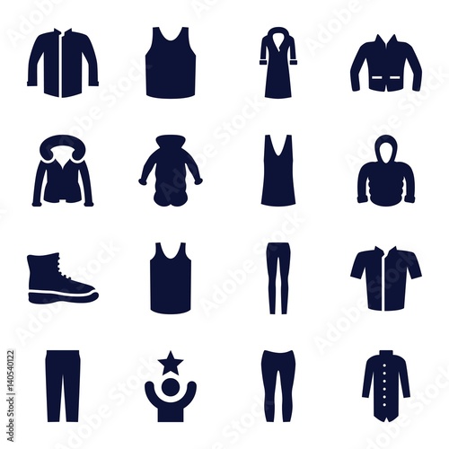 Set of 16 casual filled icons