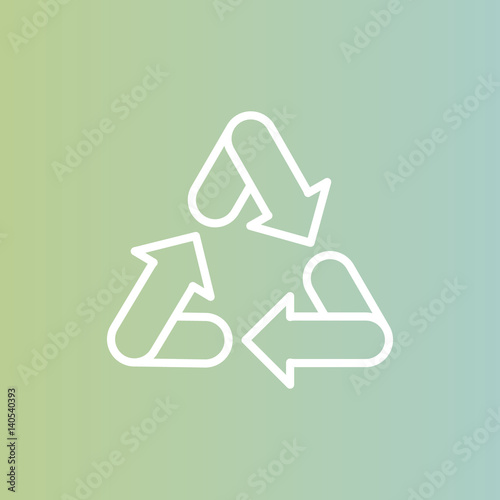 Isolated Vector Style Illustration Logo Set Badge Recycling Ecological Concept, Gradient Pastel Colour Background