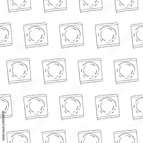 condom seamless vector pattern