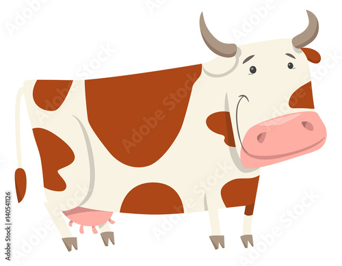 cute cow farm animal character