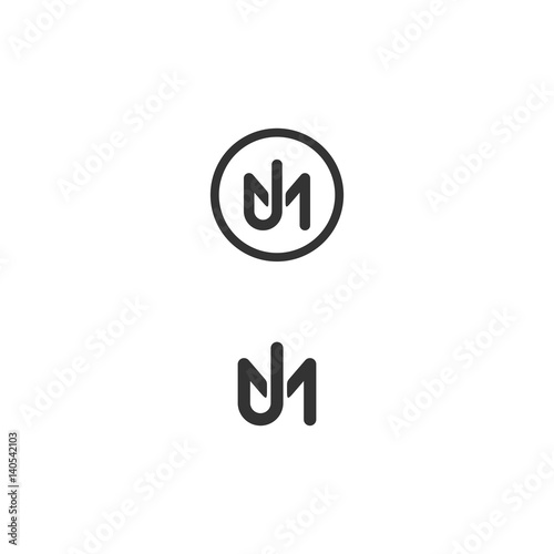 JM or MJ logo Monogram