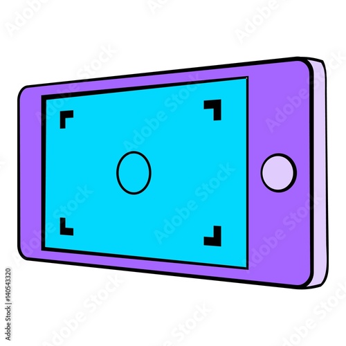Camera viewfinder icon cartoon