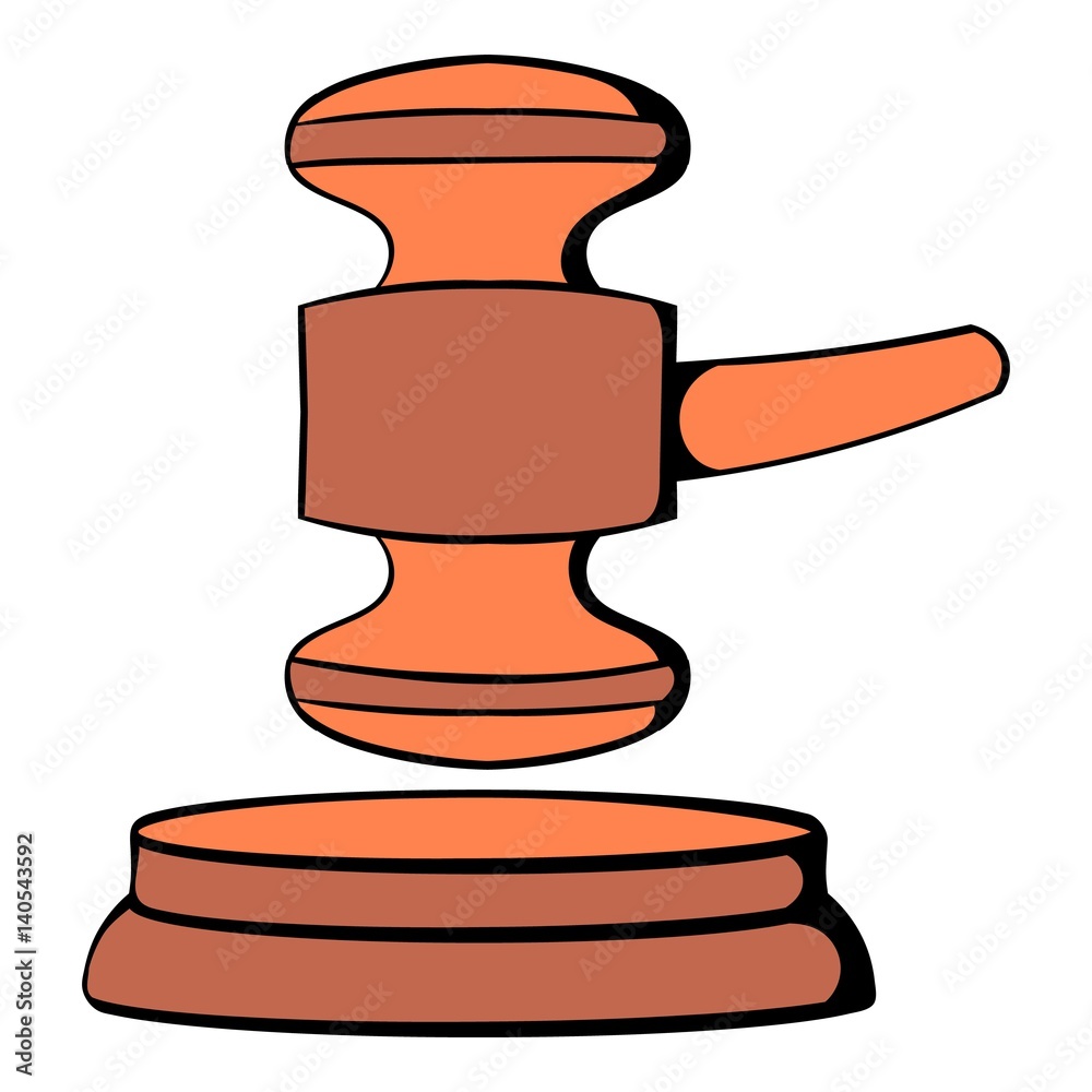 Judge gavel icon cartoon Judge gavel icon cartoon
