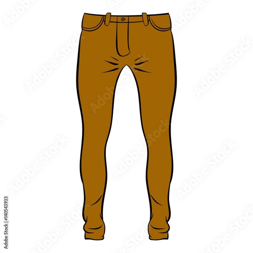 Mens trousers icon cartoon